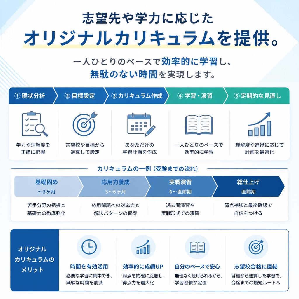 個別カリキュラムで学べる！