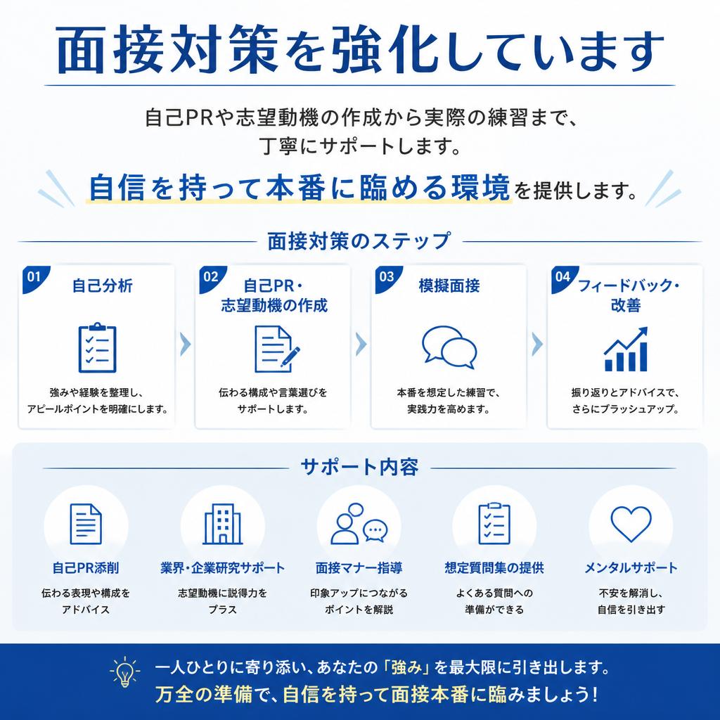 面接対策も万全