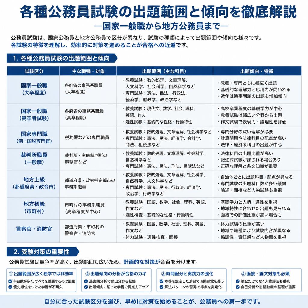公務員試験の概要