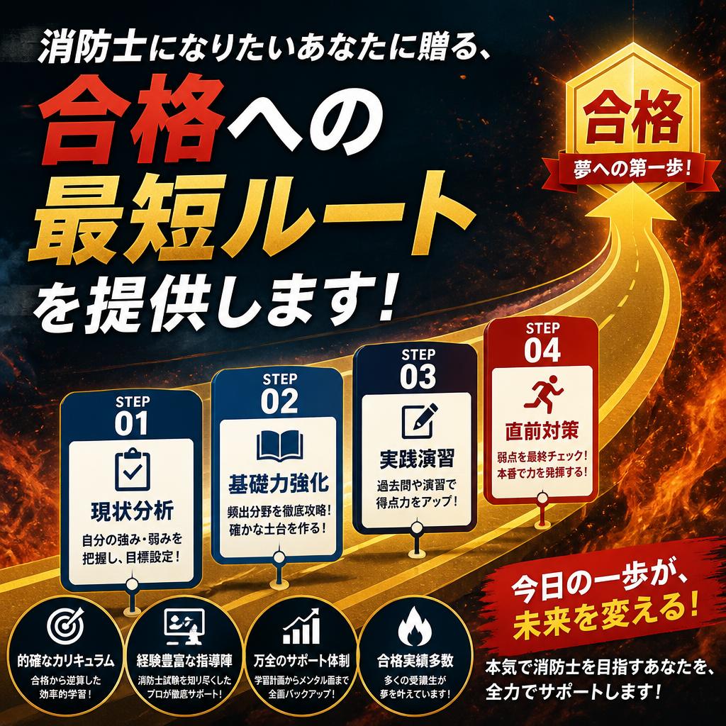 消防士になりたいあなたに贈る、合格への最短ルートを提供します！